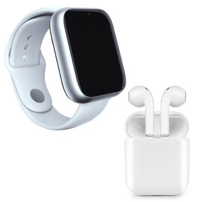 Kit 1 Smartwatch A1 Pro Plus Branco + 1 Fone I9S Tws Branco