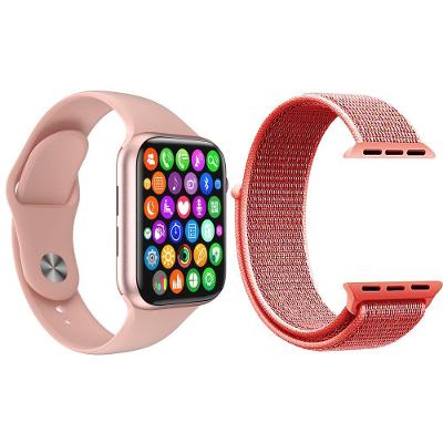 Kit 1 Smartwatch Rosa + 1 Pulseira Extra Nylon Rosa Shock