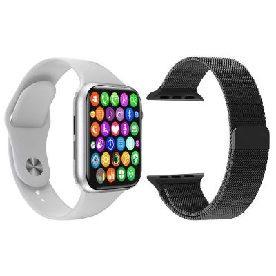 Kit 1 Smartwatch Iwo9 Lite Branco + 1 Pulseira Extra Preta