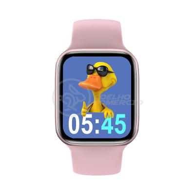 Relógio Smartwatch Hw22 Rosa Ligações Monitor Cardíaco