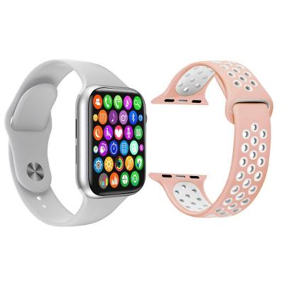 Kit 1 Relógio Smartwatch Branco + 1 Pulseira Rosa