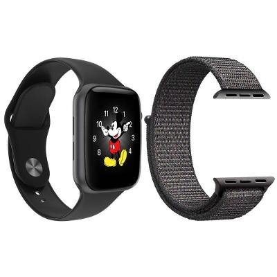 Kit 1 Relógio Smartwatch Ld5 Preto + 1 Pulseira Nylon Cinza