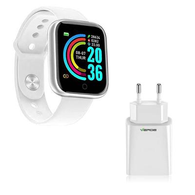 Kit 1 Relógio Smartwatch Branco + 1 Base De Carregador