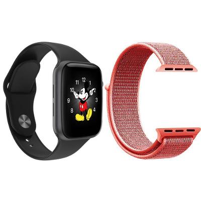Kit 1 Relógio Smartwatch Ld5 Preto + 1 Pulseira Rosa Shock