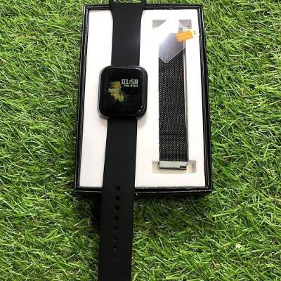 Kit Relógio Smartwatch Preto + 2 Pulseiras + Fone Bluetooth