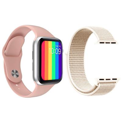 Kit 1 Relógio Smartwatch W26 Rosa + 1 Pulseira Rosa Vintage