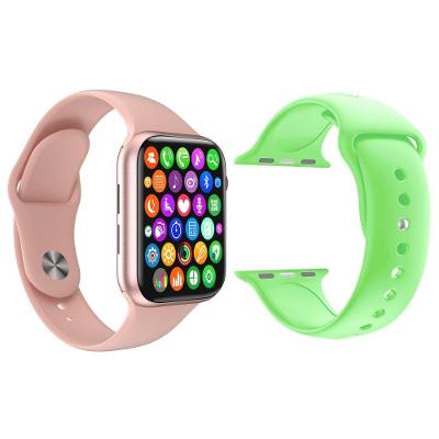 Kit 1 Relógio Smartwatch S Rosa + 1 Pulseira Silicone Verde