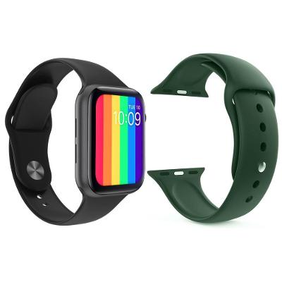 Kit 1 Relógio Smartwatch W26 Preto + 1 Pulseira Verde Escuro