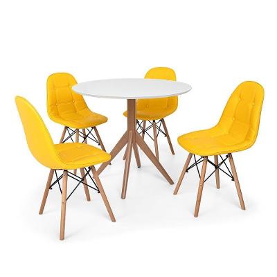 Mesa De Jantar Maitê Com 4 Cadeiras Charles Eames Botonê