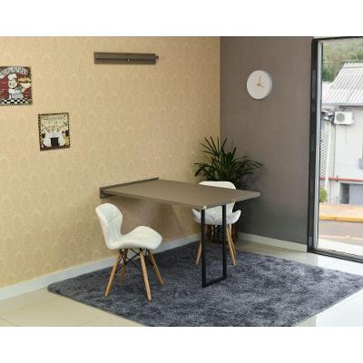 Conjunto Mesa Dobrável Retrátil 120 X 75 Volpi e 2 Cadeiras Slim Branca