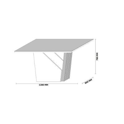 Mesa Jantar Veneza 1,20m 4 Cadeiras Ypê Off white Wd25