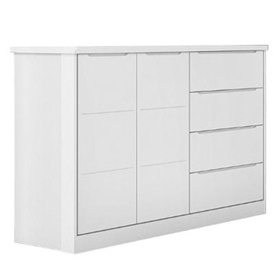 Cômoda Infantil 2 Portas 4 Gavetas Lua P04 Branco - Mpozenato