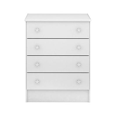 Comoda Infantil 4 Gavetas Adj Decor Cor Branco