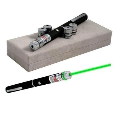 Caneta Laser Verde Pointer 5000mw Com 5 Ponteiras De Efeitos