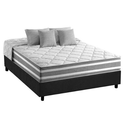 Cama Box Casal: Colchão Molas Anjos Superlastic Duo Sono + Base CRC Suede Gray(138x188)