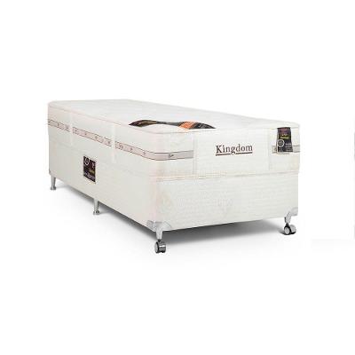 Cama Box + Colchão Castor Solteiro Kingdom Aloe Vera Double Face Pocket 88x188x59cm