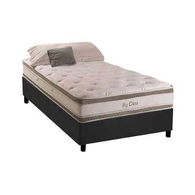 Cama Box Solteiro: Colchão Molas Herval ConforClass Big Class + Base CRC Suede Gray(88x188)