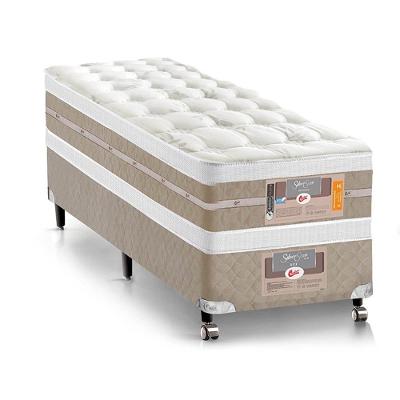 Cama Box + Colchão Castor Solteiro Silver Star Air Double Face Pocket 96x203x61cm