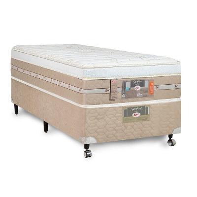 Cama Box + Colchão Castor Solteiro Silver Star Air One Face Pocket 100x200x59cm