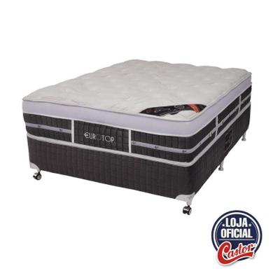 Cama Box + Colchão Castor Casal Eurotop Summer & Winter One Face Pocket 138x188x61cm