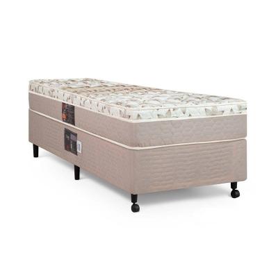 Cama Box + Colchão Castor Solteiro Class One Face Pocket 100x200x52cm