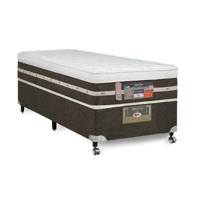 Cama Box + Colchão Castor Solteiro Silver Star Air One Face Tecnopedic 120x203x59cm