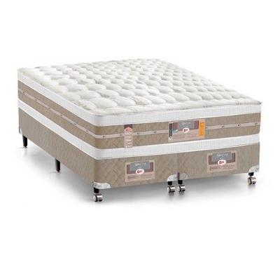 Cama Box + Colchão Castor King Silver Star Air Double Face Pocket 180x200x61cm