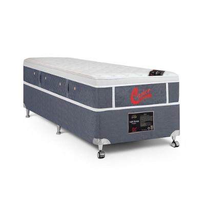 Cama Box + Colchão Castor Solteiro Plush Light Stress One Face Pocket 100x200x61cm