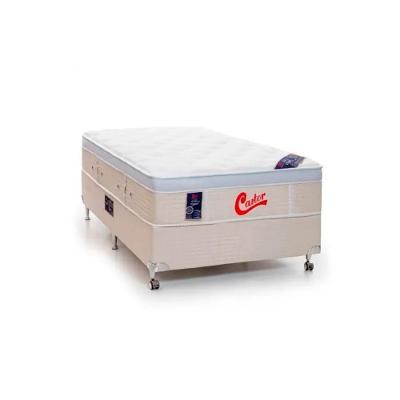 Cama Box + Colchão Castor Solteiro Vitagel Euro One Face Pocket 100x200x59cm