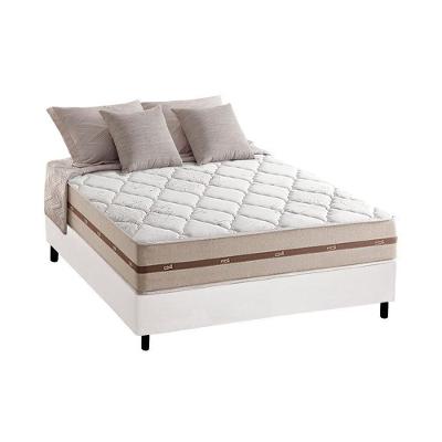 Cama Box Casal: Colchão Molas MasterPocket Ensacadas Anjos   Classic + Base CRC Courano Branco(138x188)