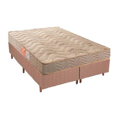 Cama Box Queen: Colchão Espuma D33 Paropas Pasquale + Base Crc Suede Clean(158X198)