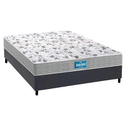 Cama Box Casal: Colchão Anatômico Probel D45/EP Guarda Costas Próextreme Plus Double Face + Base CRC Courano Gray(138x188)