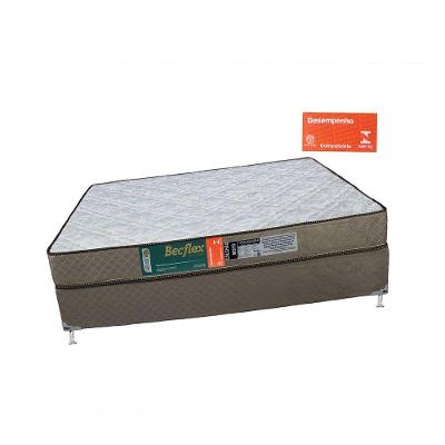 Conjunto Box Completo Casal Becflex Titan Mag Gold 1,38 x 1,88 x 0,46 (Cama Box + Colchão Colchão Espuma)