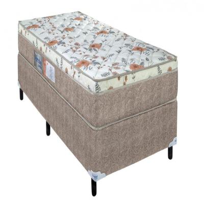 Cama Box Solteiro C/Colchão Orthopedic De Espuma D45 Bege