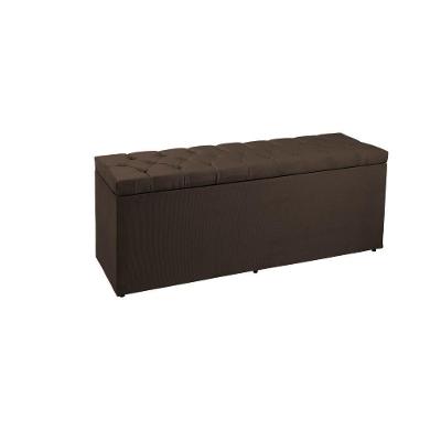 Recamier Sofá Baú Madrid 90 Cm Suede Marrom