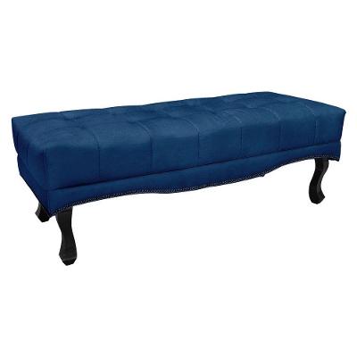 Calçadeira Recamier Queen 1,60m Cor Azul Marinho