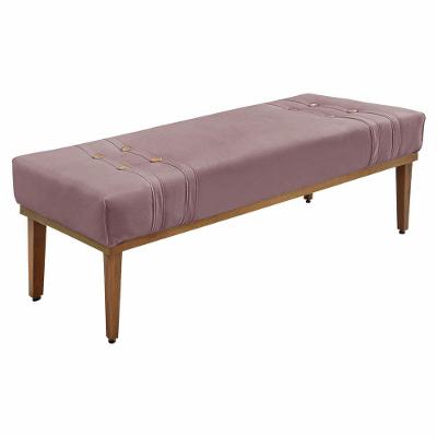 Calçadeira Recamier Queen 1,60m Gênova Veludo Lilás