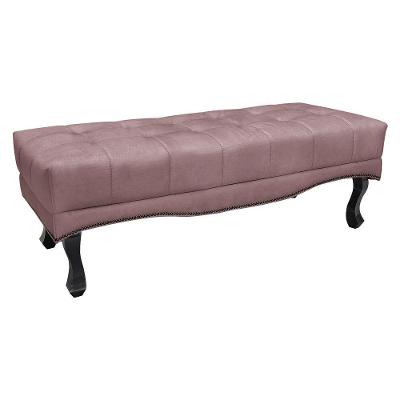 Calçadeira Recamier Queen 1,60m Vicenza Veludo Cor Lilás