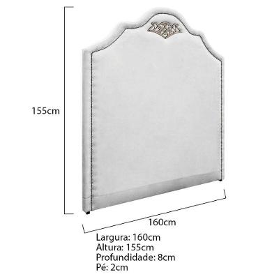 Kit Cabeceira E Calçadeira Queen 160 Cm Para Box Branco
