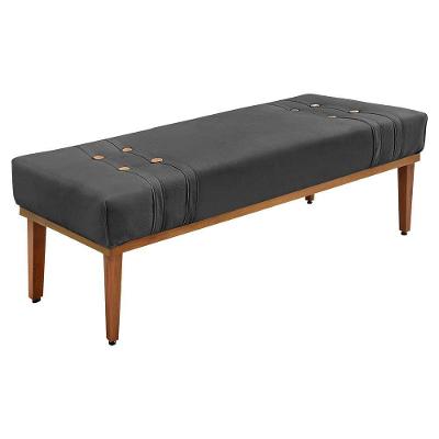 Calçadeira Recamier Queen 1,60m Gênova Suede Cinza