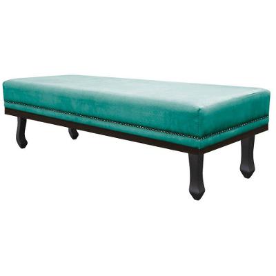 Calçadeira Queen 160 Cm Para Cama Box Suede Azul Tiffany