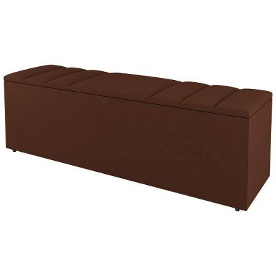 Calçadeira Baú King Size Grace 190Cm Suede Terracota