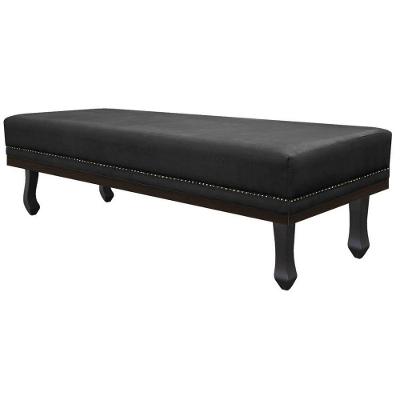 Calçadeira Solteiro 90 Cm Para Cama Box Suede Preto
