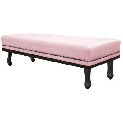 Calçadeira Solteiro 90 Cm Para Cama Box Suede Rosa Bebê