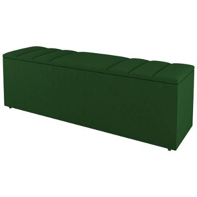 Calçadeira Baú King Size Grace 190Cm Suede Verde