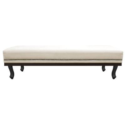 Calçadeira Casal P02 140 Cm Para Cama Box Corano Bege