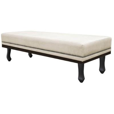 Calçadeira Solteiro 90 Cm Para Cama Box Corano Bege