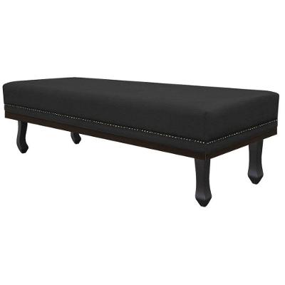Calçadeira Solteiro P02 90 Cm Para Cama Box Corano Preto