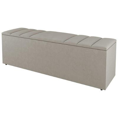 Calçadeira Baú King Size Grace 190Cm Sintético Bege
