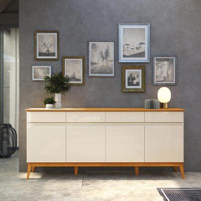 Buffet Aparador 4 Portas 4 Gavetas 187cm Offwhite/Cedro